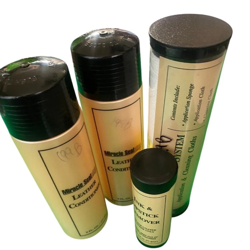 Vtg Miracle Seal 2- 8oz-lipstick/ink remover-application/cleaning cloth rare NOS